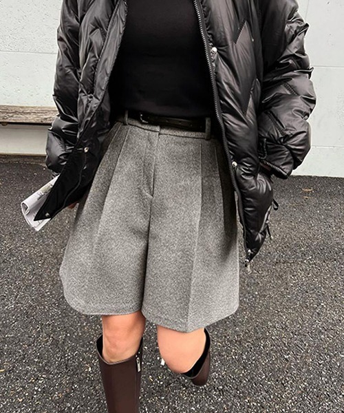 gossip!ロサンゼルス(ゴシップロサンゼルス)の「YUGA ハイウエストショートパンツ(その他パンツ・レディース・ブラック/グレー・M/L)」の3枚目の写真