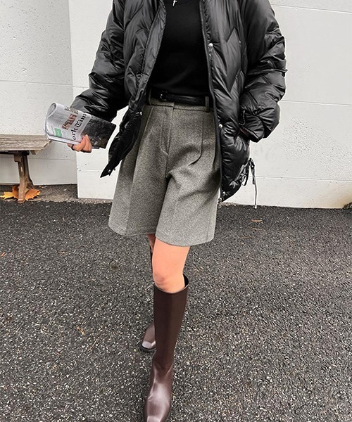 gossip!ロサンゼルス(ゴシップロサンゼルス)の「YUGA ハイウエストショートパンツ(その他パンツ・レディース・ブラック/グレー・M/L)」の8枚目の写真