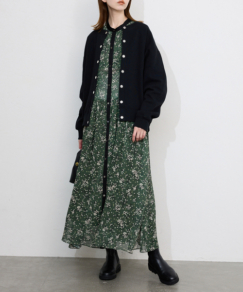 オリーブ38 セール】Bicolor Flower ワンピース（ワンピース）｜SLOBE IENA