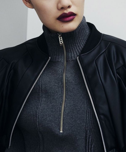 UN3D.(アンスリード)の「【UN3D./アンスリード】PIN TUCK HALF ZIP TOP/ピンタックハーフジップトップ(ニット/セーター・レディース・ブラック/ブルー/グレー・36)」の8枚目の写真