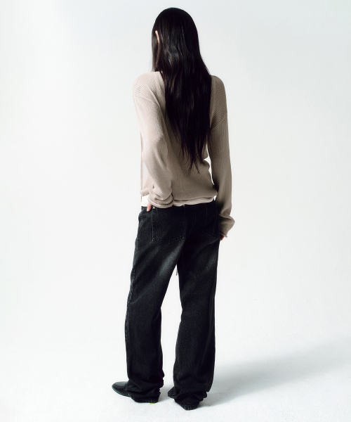 INSILENCE WOMEN(インサイレンスウーマン)の「カービングスタッドデニム ブラック(デニムパンツ・レディース・その他・X-SMALL/SMALL/MEDIUM/LARGE)」の4枚目の写真