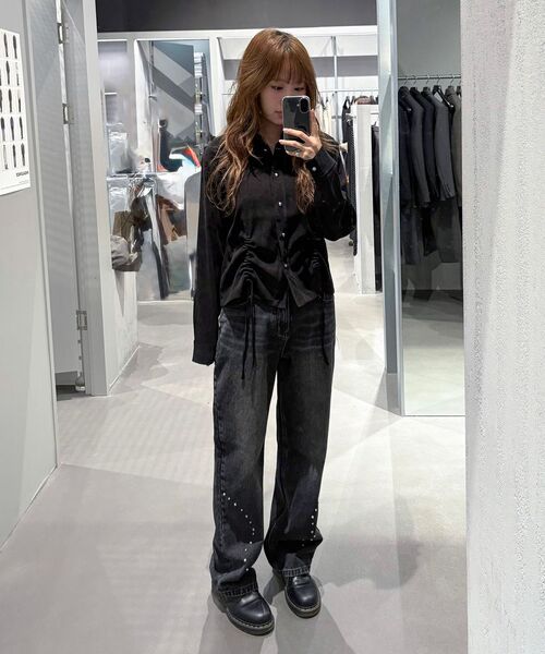 INSILENCE WOMEN(インサイレンスウーマン)の「カービングスタッドデニム ブラック(デニムパンツ・レディース・その他・X-SMALL/SMALL/MEDIUM/LARGE)」の15枚目の写真