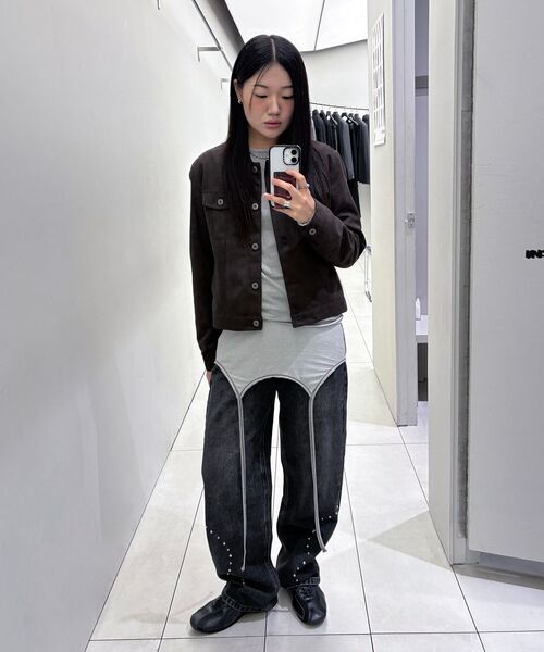 INSILENCE WOMEN(インサイレンスウーマン)の「カービングスタッドデニム ブラック(デニムパンツ・レディース・その他・X-SMALL/SMALL/MEDIUM/LARGE)」の17枚目の写真