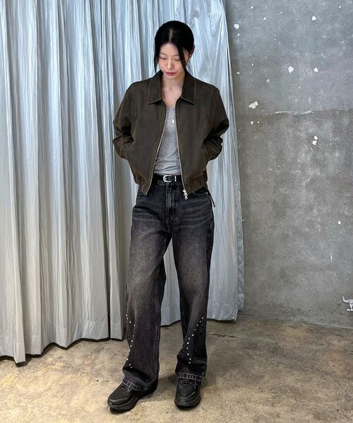 INSILENCE WOMEN(インサイレンスウーマン)の「カービングスタッドデニム ブラック(デニムパンツ・レディース・その他・X-SMALL/SMALL/MEDIUM/LARGE)」の19枚目の写真