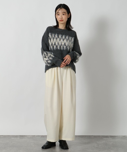 LAKOLE(ラコレ)の「ノルディック風柄ニットプルオーバー / 611793(ニット/セーター・レディース・アイボリー/ブラウン/チャコール・FREE)」の13枚目の写真