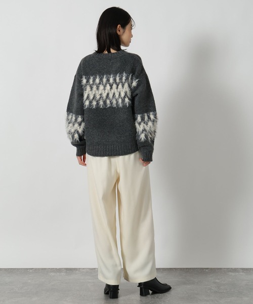 LAKOLE(ラコレ)の「ノルディック風柄ニットプルオーバー / 611793(ニット/セーター・レディース・アイボリー/ブラウン/チャコール・FREE)」の15枚目の写真