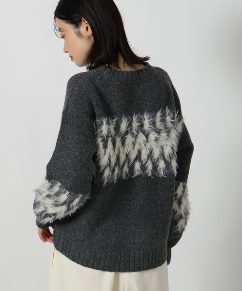 LAKOLE(ラコレ)の「ノルディック風柄ニットプルオーバー / 611793(ニット/セーター・レディース・アイボリー/ブラウン/チャコール・FREE)」の18枚目の写真