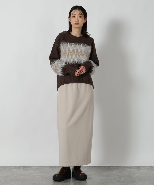 LAKOLE(ラコレ)の「ノルディック風柄ニットプルオーバー / 611793(ニット/セーター・レディース・アイボリー/ブラウン/チャコール・FREE)」の19枚目の写真