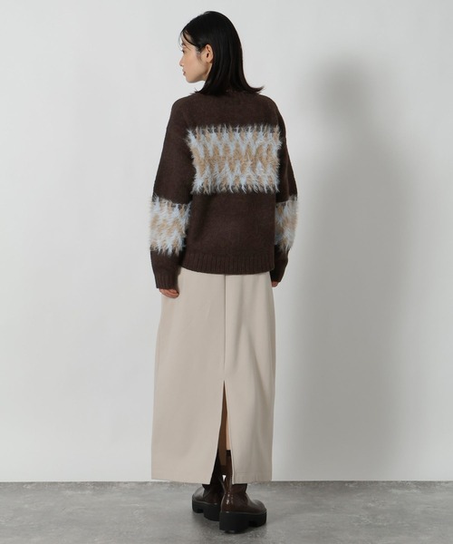 LAKOLE(ラコレ)の「ノルディック風柄ニットプルオーバー / 611793(ニット/セーター・レディース・アイボリー/ブラウン/チャコール・FREE)」の20枚目の写真