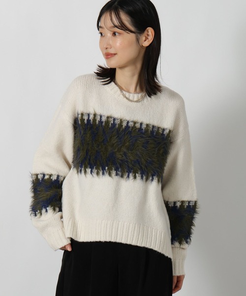 LAKOLE(ラコレ)の「ノルディック風柄ニットプルオーバー / 611793(ニット/セーター・レディース・アイボリー/ブラウン/チャコール・FREE)」の22枚目の写真