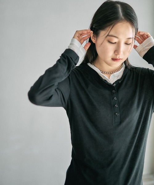 レイヤードヘンリーネックLS 626985（Tシャツ/カットソー）｜LEPSIM