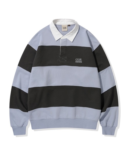 codegraphy(コードグラフィー)の「Small Square Logo Stripe Rugby Man-to-Man CBEWUTL030(Tシャツ/カットソー・メンズ・バーガンディー/ブルー/オリーブ・SMALL/MEDIUM/LARGE)」の10枚目の写真