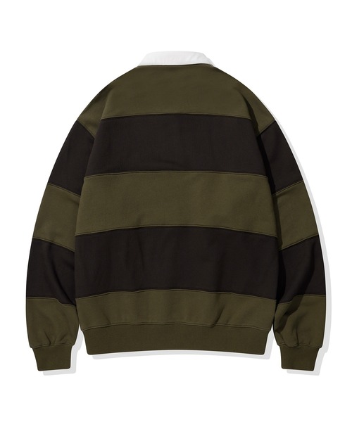 codegraphy(コードグラフィー)の「Small Square Logo Stripe Rugby Man-to-Man CBEWUTL030(Tシャツ/カットソー・メンズ・バーガンディー/ブルー/オリーブ・SMALL/MEDIUM/LARGE)」の15枚目の写真