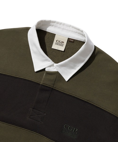 codegraphy(コードグラフィー)の「Small Square Logo Stripe Rugby Man-to-Man CBEWUTL030(Tシャツ/カットソー・メンズ・バーガンディー/ブルー/オリーブ・SMALL/MEDIUM/LARGE)」の16枚目の写真
