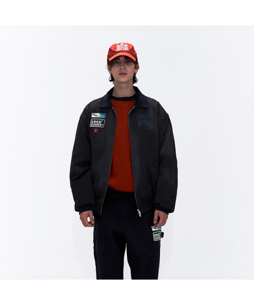 ERER（エルエル）の「[UN] メカニックヴィンテージジャケット チャコール（ブルゾン・レディース・チャコール・2/3/4/5）」の2枚目の写真