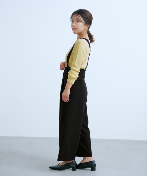 COHINA(コヒナ)の「2wayサイドベルトサロペット 【低身長・小柄女性】(サロペット/オーバーオール・レディース・グレー/ブラック/ホワイト・S-Regular/XS-Short/S-Short/XS-Regular)」の4枚目の写真