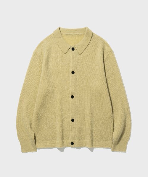 MOHAIR PLAIN CARDIGAN (LIME)