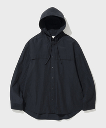 SHIRTER（シャーター）の「SHIRRING HOODED JACKET (NAVY)（ナイロンジャケット）」