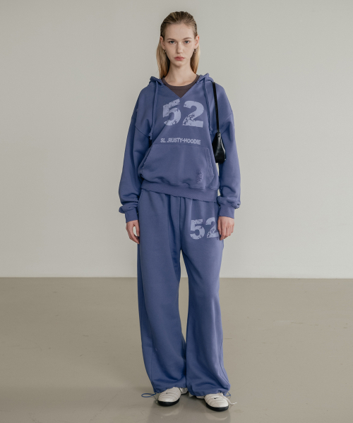 SSIN AND LEE（シンアンドリー）の「(W) ラスティコットンスウェットフードTシャツブルー（パーカー・レディース・その他・F）」の9枚目の写真