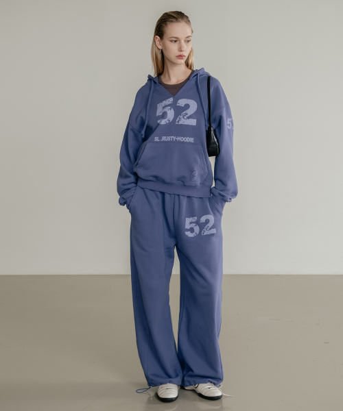 SSIN AND LEE（シンアンドリー）の「(W) ラスティコットンスウェットフードTシャツブルー（パーカー・レディース・その他・F）」の10枚目の写真