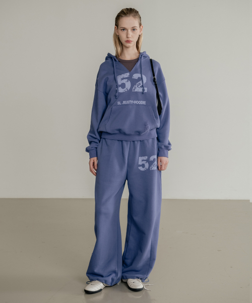 SSIN AND LEE（シンアンドリー）の「(W) ラスティコットンスウェットフードTシャツブルー（パーカー・レディース・その他・F）」の11枚目の写真