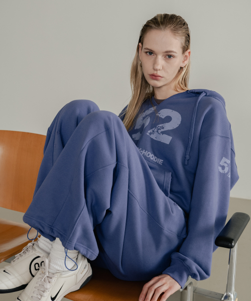 SSIN AND LEE（シンアンドリー）の「(W) ラスティコットンスウェットフードTシャツブルー（パーカー・レディース・その他・F）」の4枚目の写真