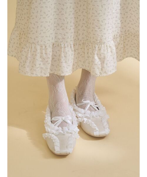 merry jenny（メリージェニー）の「フリルデコラティブバレエシューズ（バレエシューズ・レディース・ピンク/ブラック/アイボリー・LARGE/MEDIUM）」の21枚目の写真