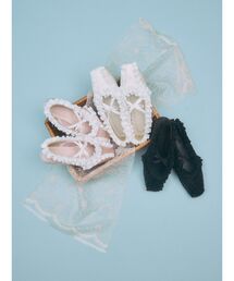 フリルデコラティブバレエシューズ