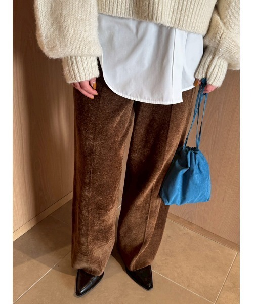 Mila Owen(ミラオーウェン)の「【セットアップ対応】モールヤーンニットセミワイドパンツ(その他パンツ・レディース・ブラウン/アイボリー/ブラック・0/1)」の15枚目の写真