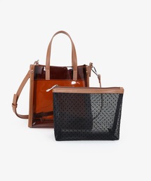 T・S・L | メッシュポーチ付き2wayクリアトートバッグ(トートバッグ)