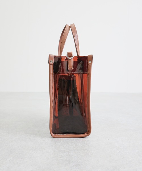 T・S・L（ティーエスエル）の「メッシュポーチ付き2wayクリアトートバッグ（トートバッグ・レディース・ブラック/ホワイト/ブラウン・FREE）」の13枚目の写真