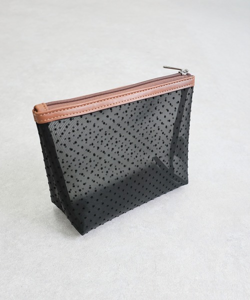 T・S・L（ティーエスエル）の「メッシュポーチ付き2wayクリアトートバッグ（トートバッグ・レディース・ブラック/ホワイト/ブラウン・FREE）」の16枚目の写真