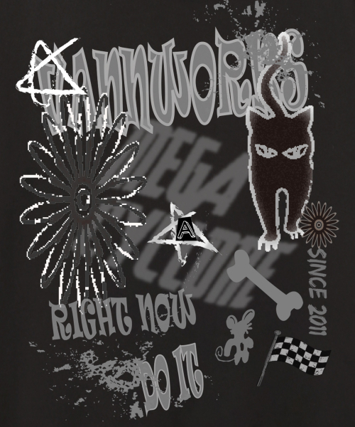 VANNWORKS（バンワークス）の「CAT DO IT オーバーサイズ フードパーカー (VLS0110) ブラック（パーカー・レディース・その他・MEDIUM/LARGE/X-LARGE）」の3枚目の写真