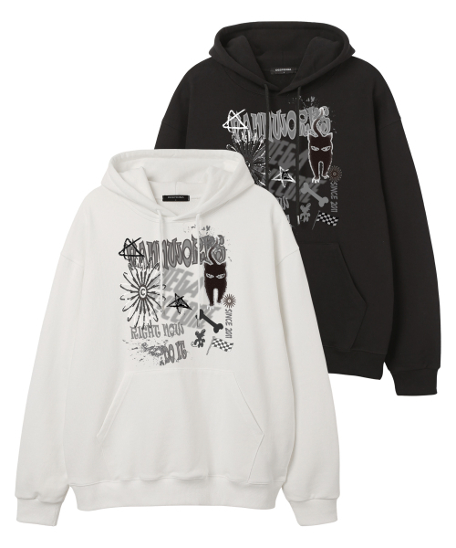 VANNWORKS（バンワークス）の「CAT DO IT オーバーサイズ フードパーカー (VLS0110) ブラック（パーカー・レディース・その他・MEDIUM/LARGE/X-LARGE）」の4枚目の写真