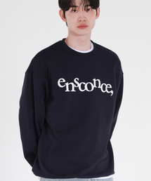 EnScoNce グラフィックオーバーサイズスウェットシャツ ネイビー
