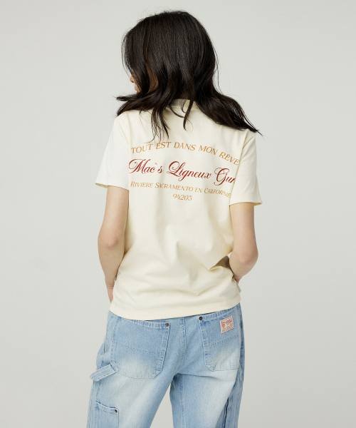 MAGOODGAN(メックウッドガン)の「ルディア 3621 ワークストーリー スタンダードフィット クリーム 半袖Tシャツ(Tシャツ/カットソー・レディース・その他・SMALL/MEDIUM)」の1枚目の写真