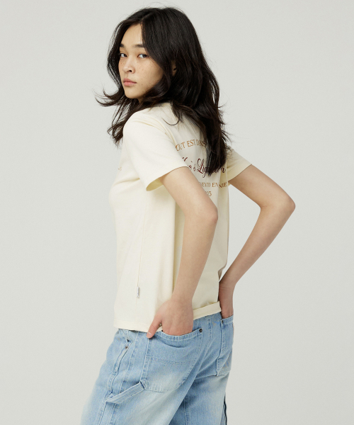 MAGOODGAN(メックウッドガン)の「ルディア 3621 ワークストーリー スタンダードフィット クリーム 半袖Tシャツ(Tシャツ/カットソー・レディース・その他・SMALL/MEDIUM)」の3枚目の写真