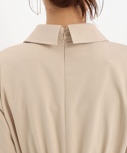 Andemiu（アンデミュウ）の「カシュクールワンピース630149（ワンピース・レディース・ブルーグレー/ベージュ/ネイビー・FREE）」の10枚目の写真