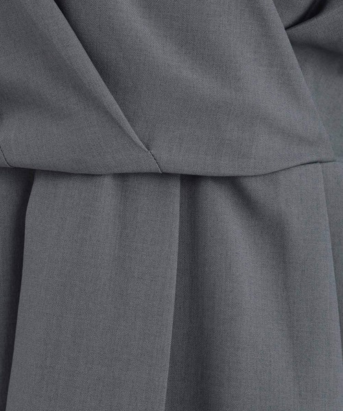 Andemiu（アンデミュウ）の「カシュクールワンピース630149（ワンピース・レディース・ブルーグレー/ベージュ/ネイビー・FREE）」の13枚目の写真