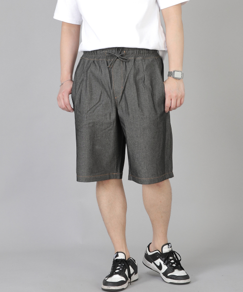 SAINTCREW(セントクルー)の「ピンタックショーツ EPS-350 グレーブラックデニム(その他パンツ・メンズ・その他・MEDIUM/LARGE/X-LARGE)」の1枚目の写真