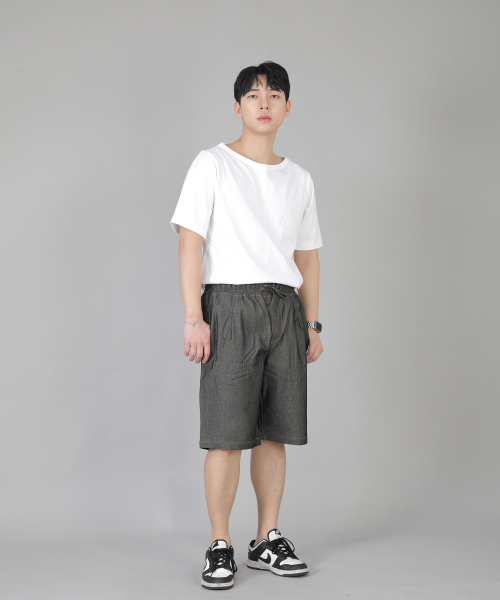 SAINTCREW(セントクルー)の「ピンタックショーツ EPS-350 グレーブラックデニム(その他パンツ・メンズ・その他・MEDIUM/LARGE/X-LARGE)」の3枚目の写真