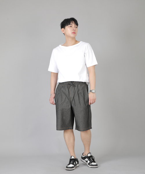 SAINTCREW(セントクルー)の「ピンタックショーツ EPS-350 グレーブラックデニム(その他パンツ・メンズ・その他・MEDIUM/LARGE/X-LARGE)」の5枚目の写真