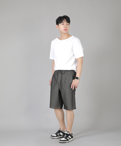 SAINTCREW(セントクルー)の「ピンタックショーツ EPS-350 グレーブラックデニム(その他パンツ・メンズ・その他・MEDIUM/LARGE/X-LARGE)」の6枚目の写真