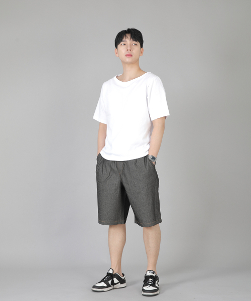 SAINTCREW(セントクルー)の「ピンタックショーツ EPS-350 グレーブラックデニム(その他パンツ・メンズ・その他・MEDIUM/LARGE/X-LARGE)」の7枚目の写真