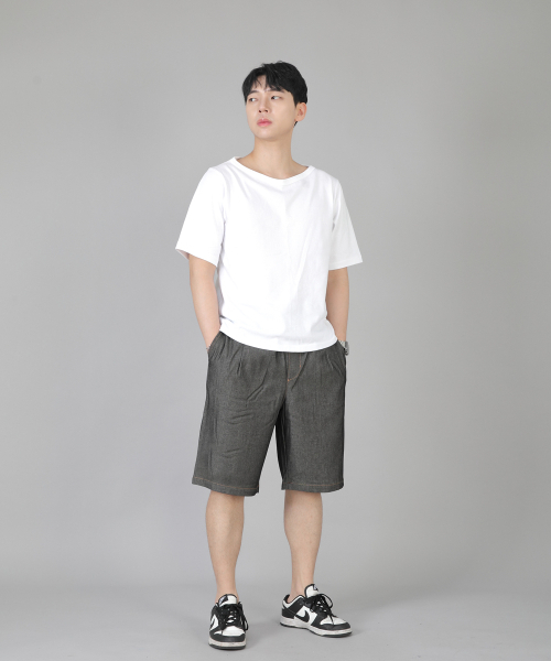 SAINTCREW(セントクルー)の「ピンタックショーツ EPS-350 グレーブラックデニム(その他パンツ・メンズ・その他・MEDIUM/LARGE/X-LARGE)」の8枚目の写真