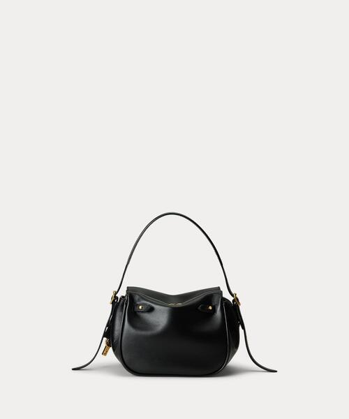 POLO RALPH LAUREN（ポロ ラルフ ローレン）の「Polo ID レザー ミニ サッチェル（ハンドバッグ・レディース・ブラック系1・ONE）」の3枚目の写真