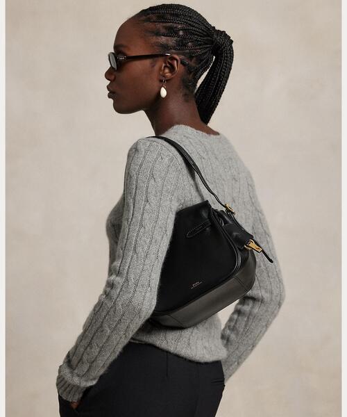 Polo ID レザー ミニ サッチェル（ハンドバッグ）｜POLO RALPH LAUREN