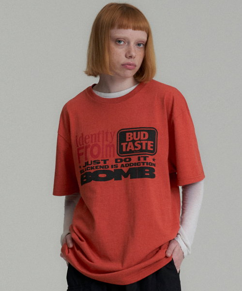 CACTUSDONUTMARKET(カクタスドーナツマーケット)の「Identity Addiction T-Shirt - Orange(Tシャツ/カットソー・レディース・その他・MEDIUM/LARGE)」の1枚目の写真