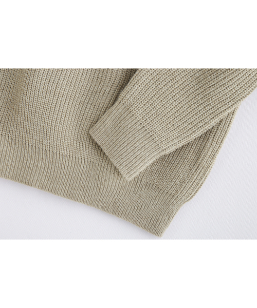 ASHOUR(アッシュアワー)の「Open Collar Mixed Knit Beige(ニット/セーター・メンズ・その他・MEDIUM/LARGE)」の4枚目の写真