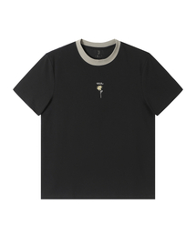 サンフラワーリングTシャツ_ブラック